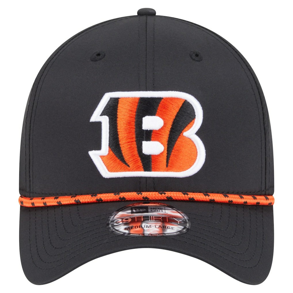 Cincinnati Bengals New Era Perforated 39THIRTY Flex Hat Black