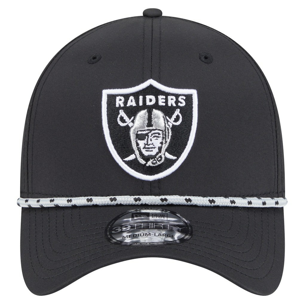 Las Vegas Raiders New Era Perforated 39THIRTY Flex Hat Black