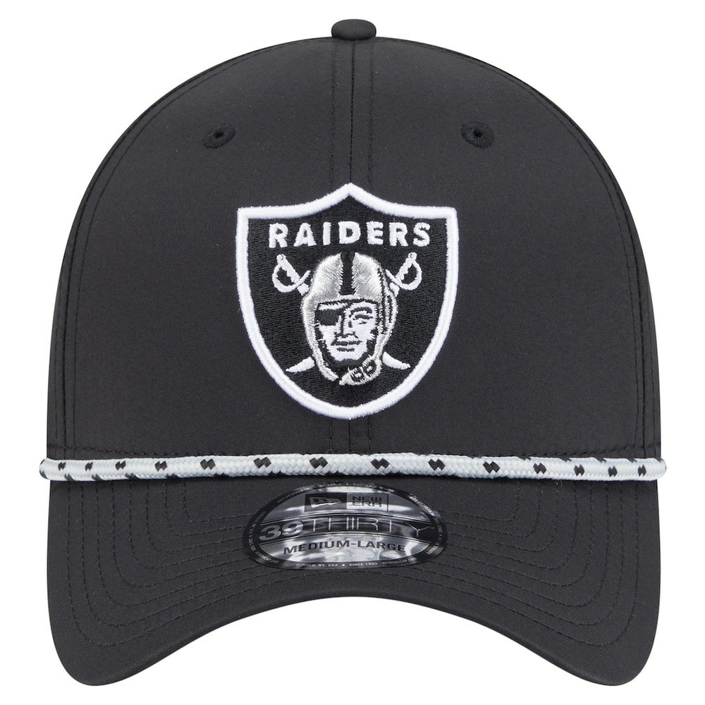 Las Vegas Raiders New Era Perforated 39THIRTY Flex Hat Black