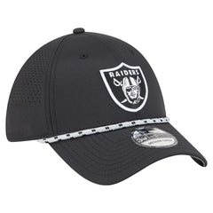 Las Vegas Raiders New Era Perforated 39THIRTY Flex Hat Black