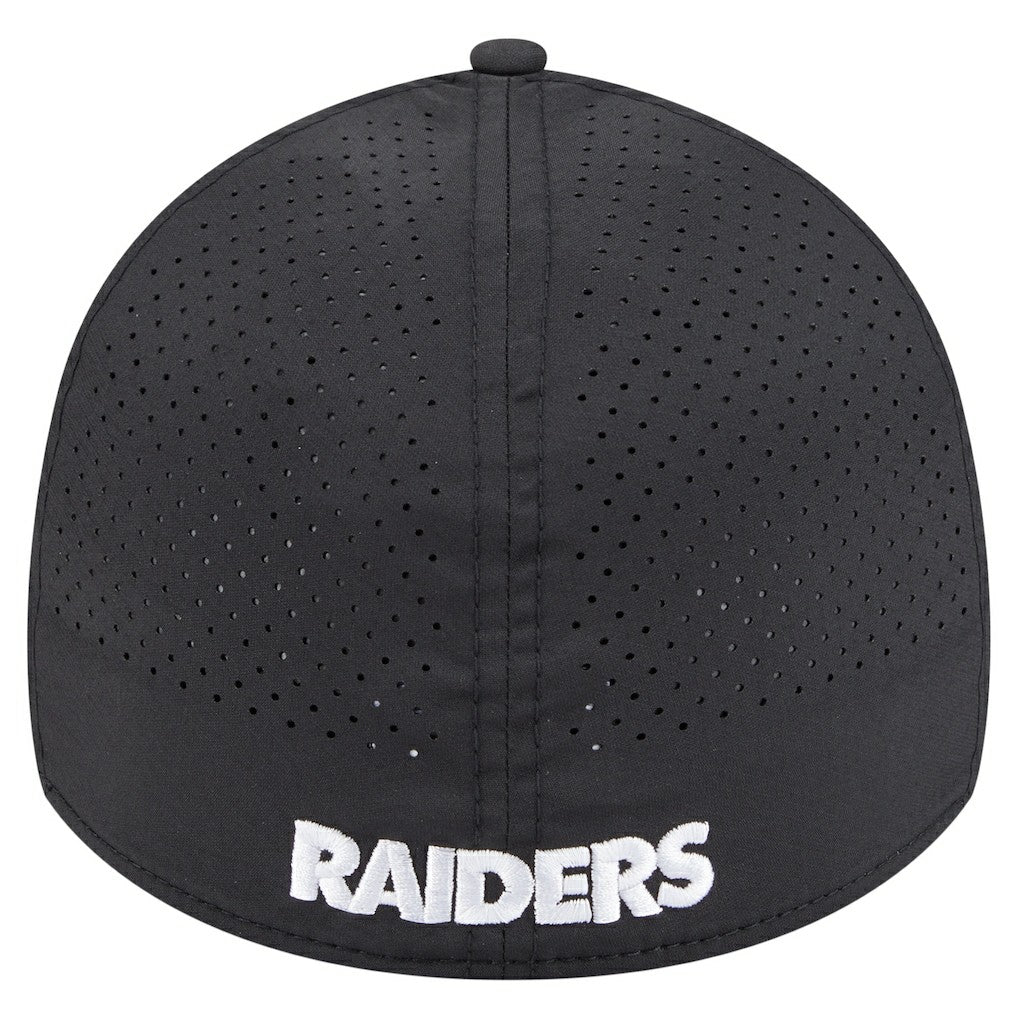 Las Vegas Raiders New Era Perforated 39THIRTY Flex Hat Black