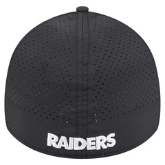 Las Vegas Raiders New Era Perforated 39THIRTY Flex Hat Black