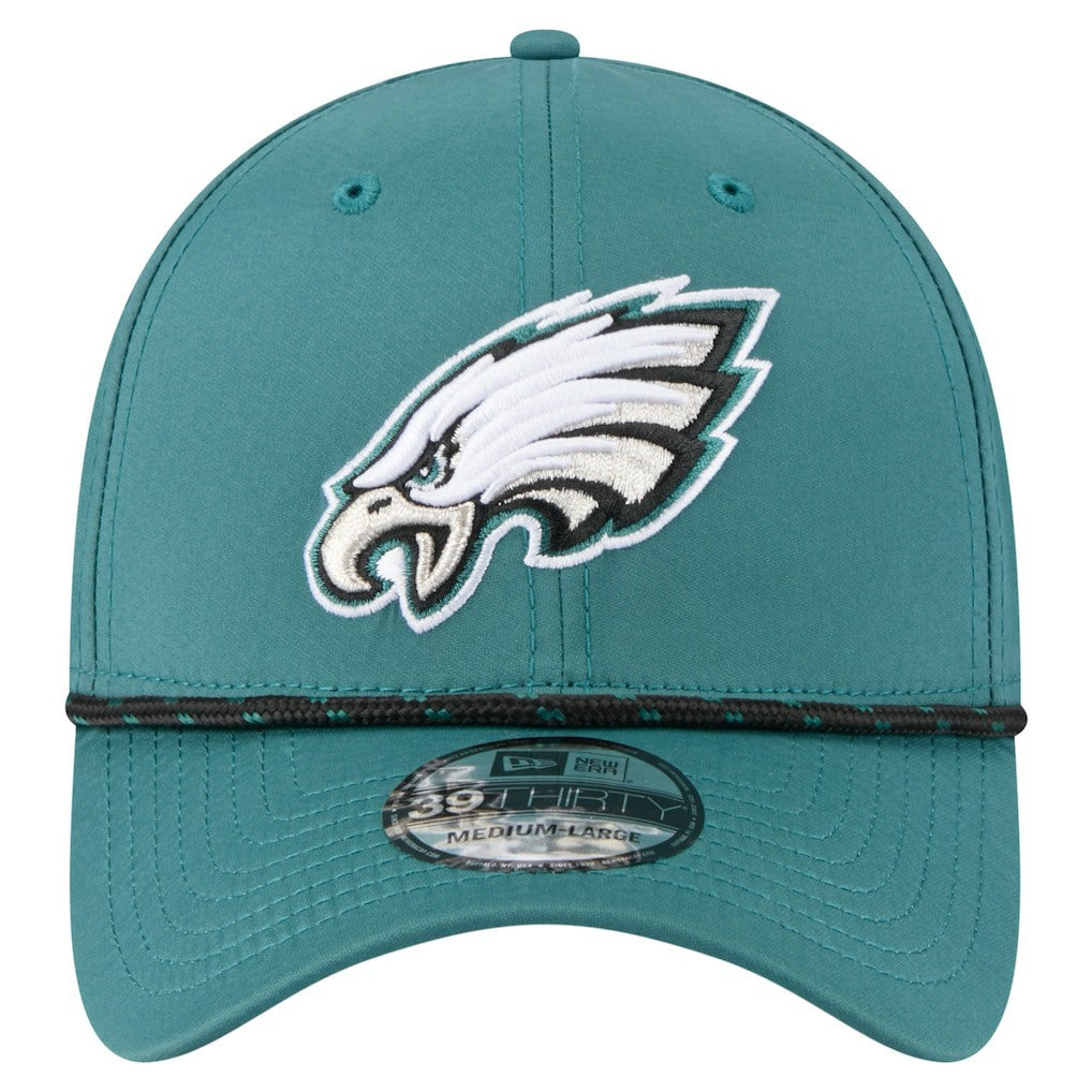 Philadelphia Eagles New Era Perforated 39THIRTY Flex Hat Midnight Green