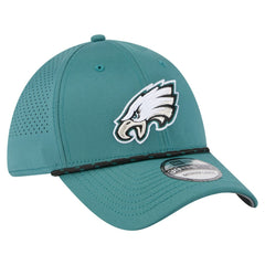 Philadelphia Eagles New Era Perforated 39THIRTY Flex Hat Midnight Green