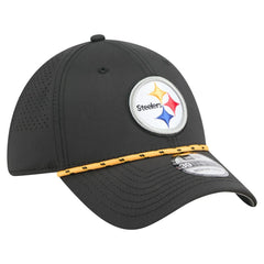 Pittsburgh Steelers New Era Perforated 39THIRTY Flex Hat Black