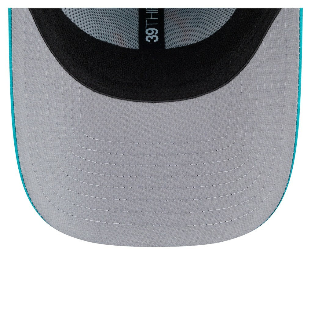 Miami Dolphins New Era Perforated 39THIRTY Flex Hat Aqua