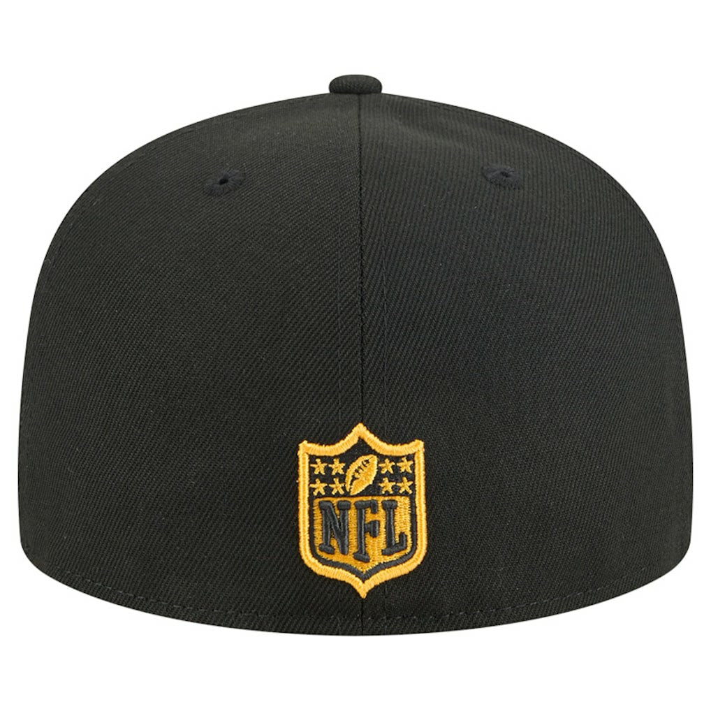 Pittsburgh Steelers New Era Tri-Hit 59FIFTY Fitted Hat Black