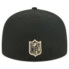 New Orleans Saints New Era Tri-Hit 59FIFTY Fitted Hat Black
