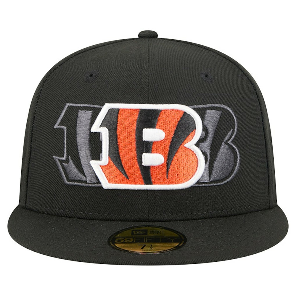 Cincinnati Bengals New Era Tri-Hit 59FIFTY Fitted Hat Black