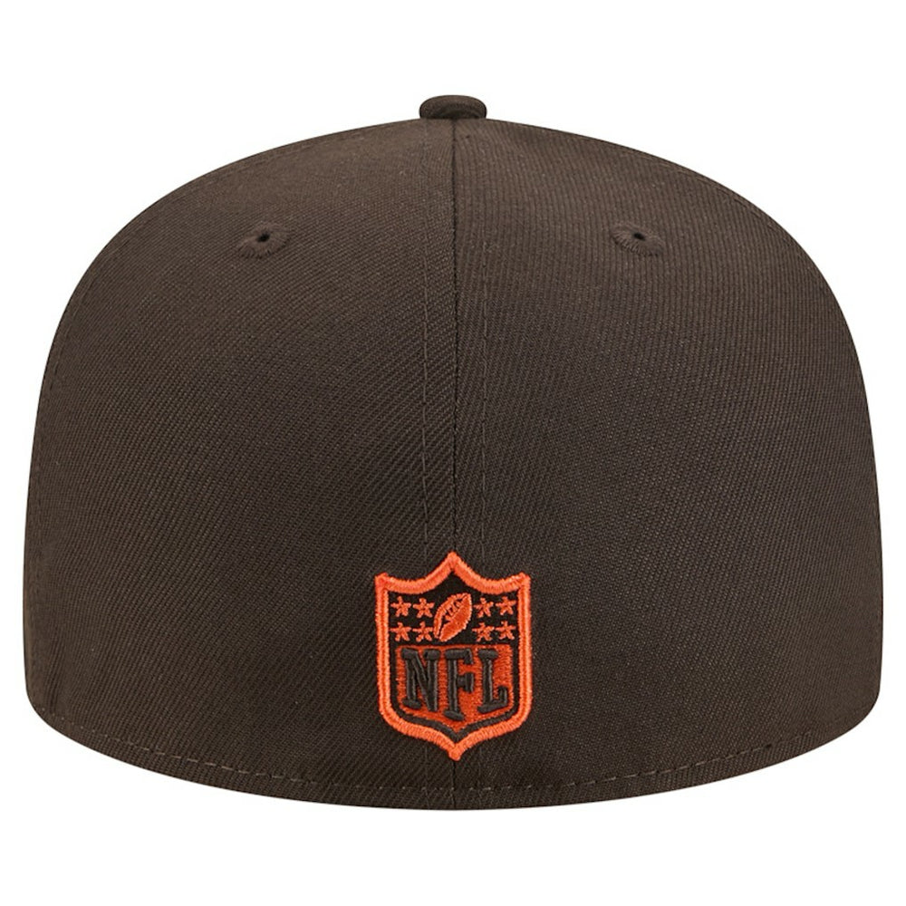 Cleveland Browns New Era Tri-Hit 59FIFTY Fitted Hat Brown