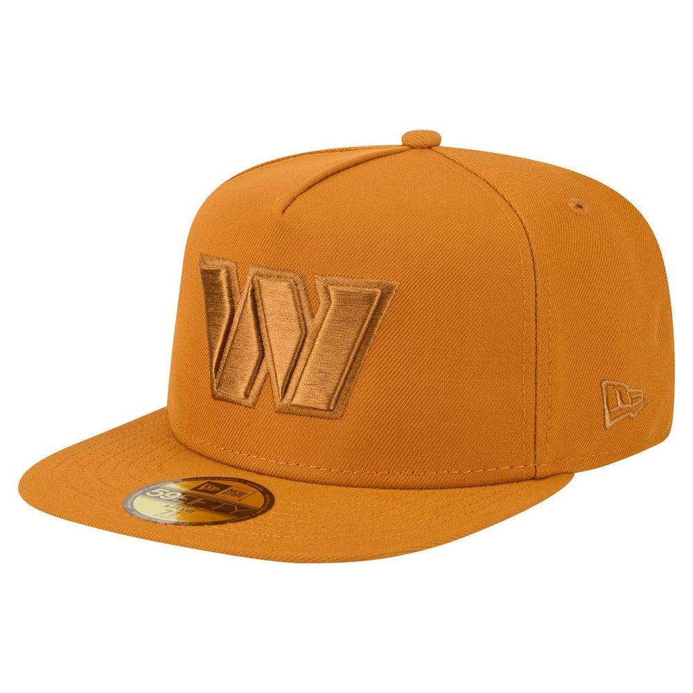 Washington Commanders New Era Color Pack A-Frame 59FIFTY Fitted Hat Brown