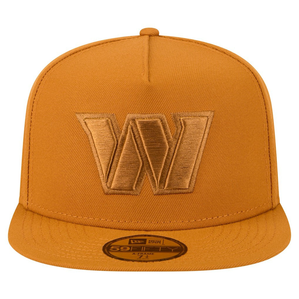 Washington Commanders New Era Color Pack A-Frame 59FIFTY Fitted Hat Brown