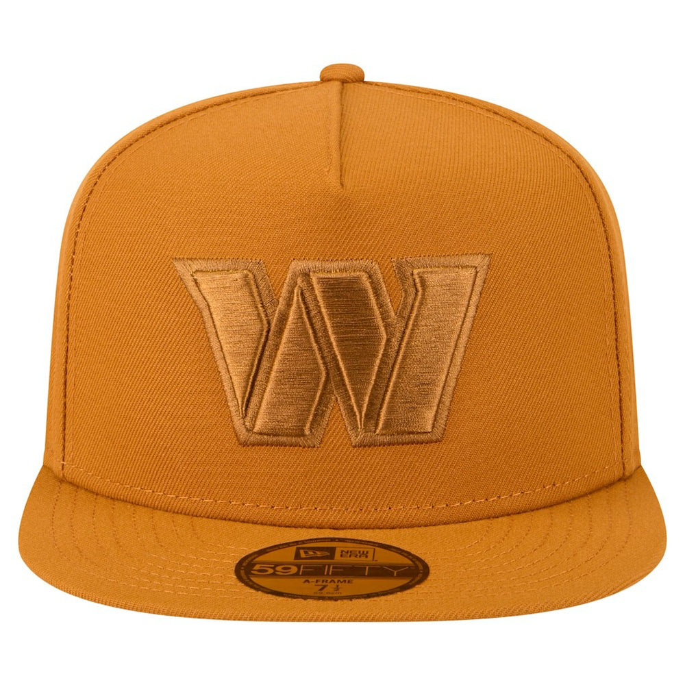 Washington Commanders New Era Color Pack A-Frame 59FIFTY Fitted Hat Brown