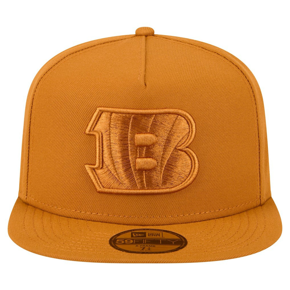 Cincinnati Bengals New Era Color Pack A-Frame 59FIFTY Fitted Hat Brown