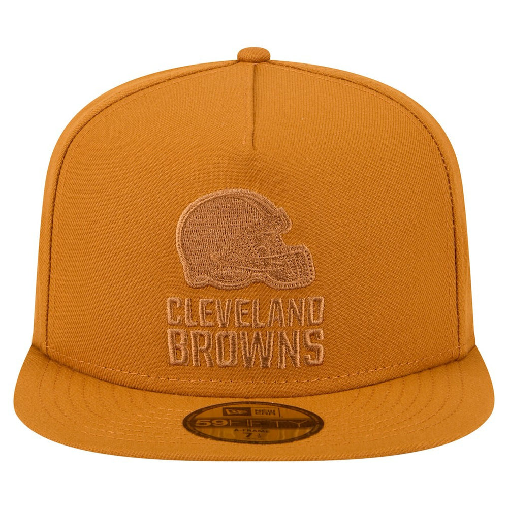 Cleveland Browns New Era Color Pack A-Frame 59FIFTY Fitted Hat Brown