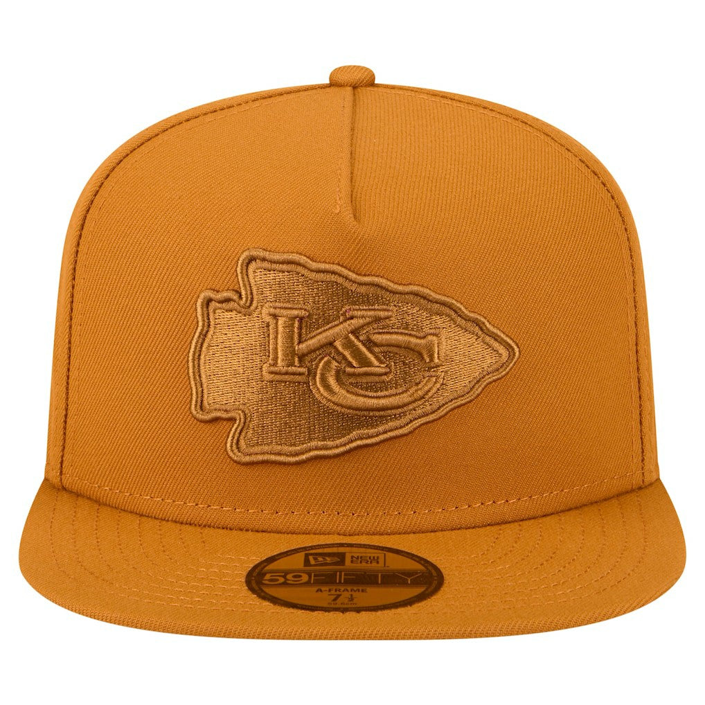 Kansas City Chiefs New Era Color Pack A-Frame 59FIFTY Fitted Hat Brown
