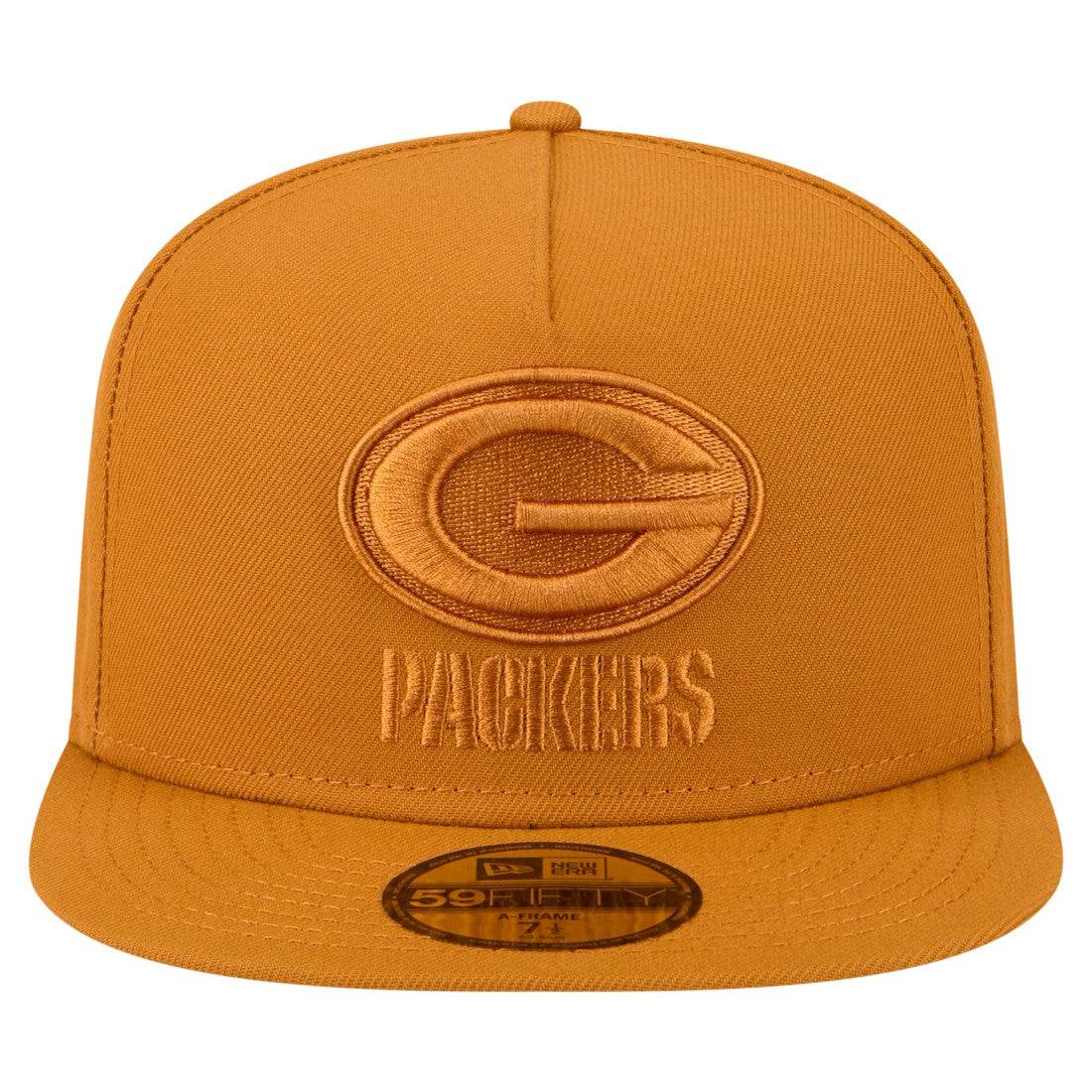 Green Bay Packers New Era Color Pack A-Frame 59FIFTY Fitted Hat Brown