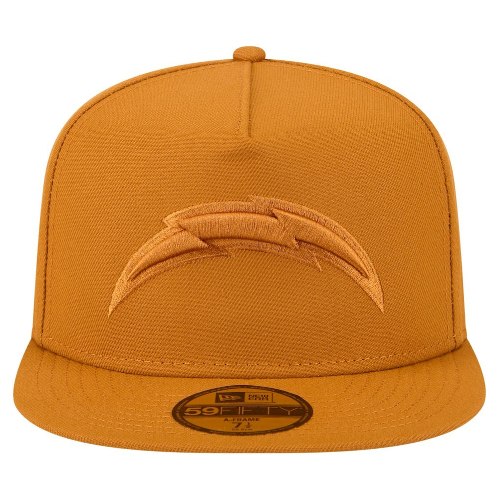 Los Angeles Chargers New Era Color Pack A-Frame 59FIFTY Fitted Hat Brown