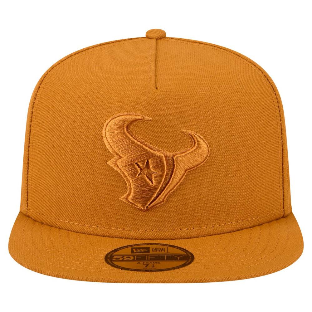 Houston Texans New Era Color Pack A-Frame 59FIFTY Fitted Hat Brown