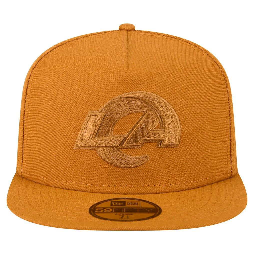 Los Angeles Rams New Era Color Pack A-Frame 59FIFTY Fitted Hat Brown