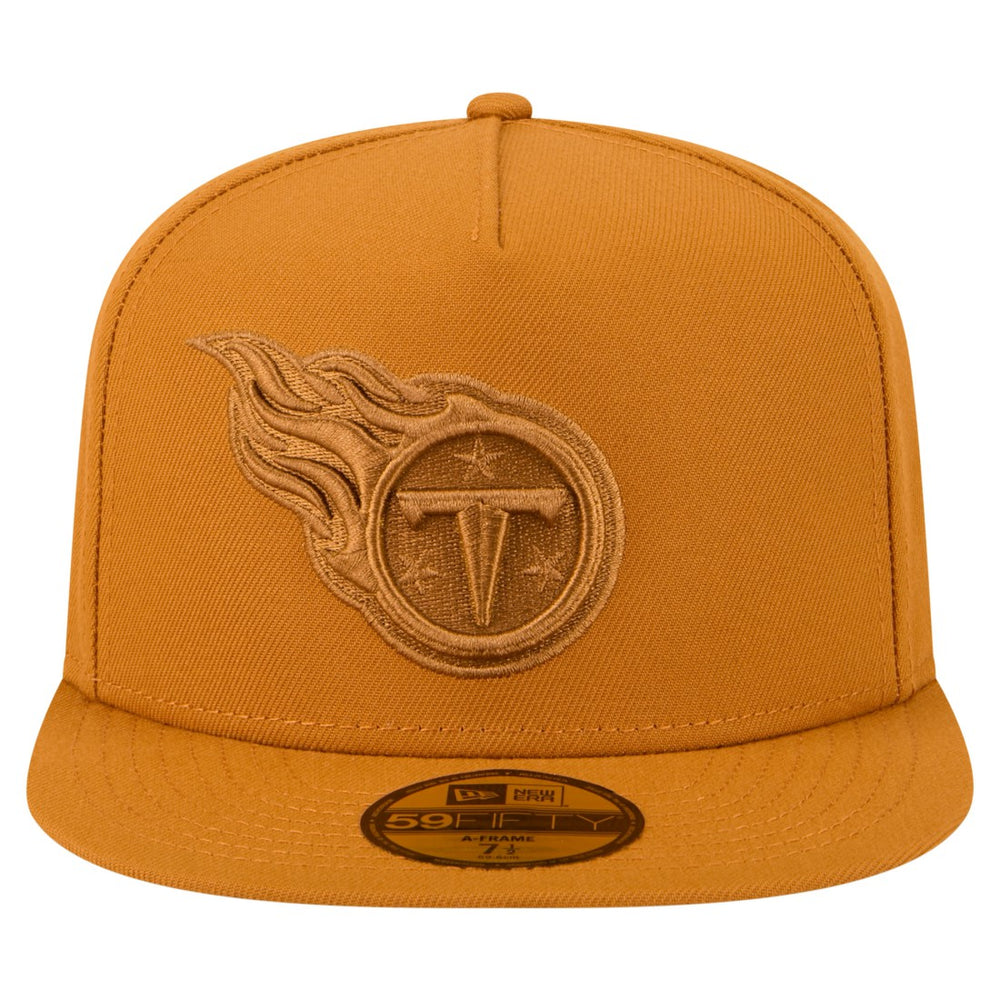 Tennessee Titans New Era Color Pack A-Frame 59FIFTY Fitted Hat Brown