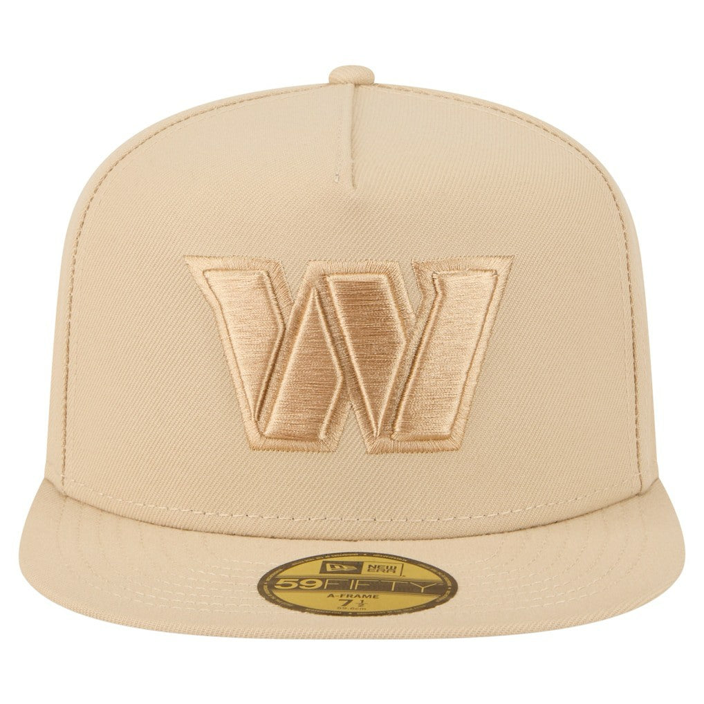 Washington Commanders New Era Color Pack A-Frame 59FIFTY Fitted Hat Light Beige