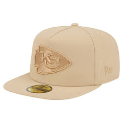 Kansas City Chiefs New Era Color Pack A-Frame 59FIFTY Fitted Hat Light Beige