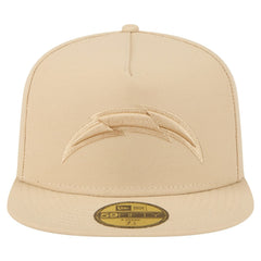 Los Angeles Chargers New Era Color Pack A-Frame 59FIFTY Fitted Hat Beige