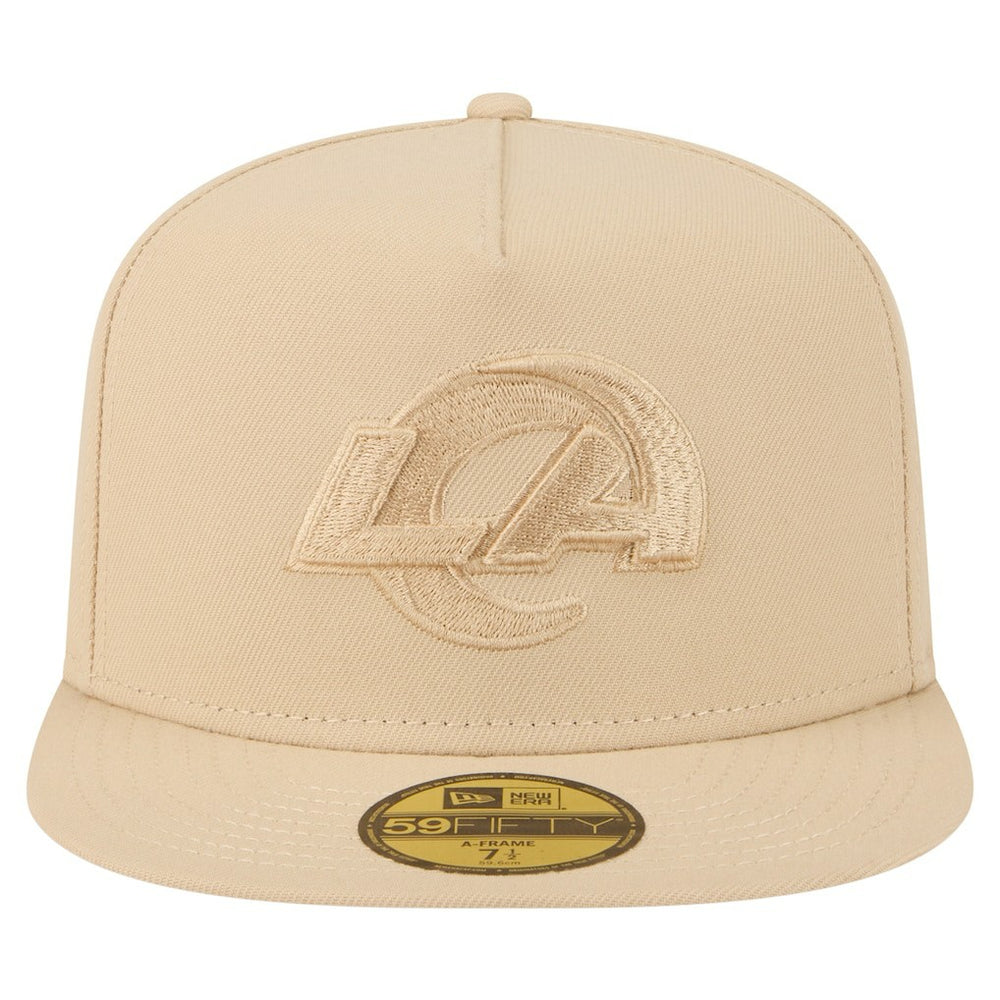 Los Angeles Rams New Era Color Pack A-Frame 59FIFTY Fitted Hat Light Beige