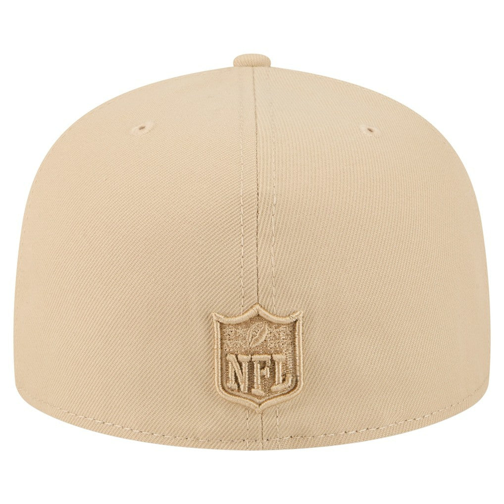 Miami Dolphins New Era Color Pack A-Frame 59FIFTY Fitted Hat Light Beige
