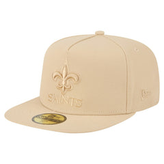 New Orleans Saints New Era Color Pack A-Frame 59FIFTY Fitted Hat Light Beige
