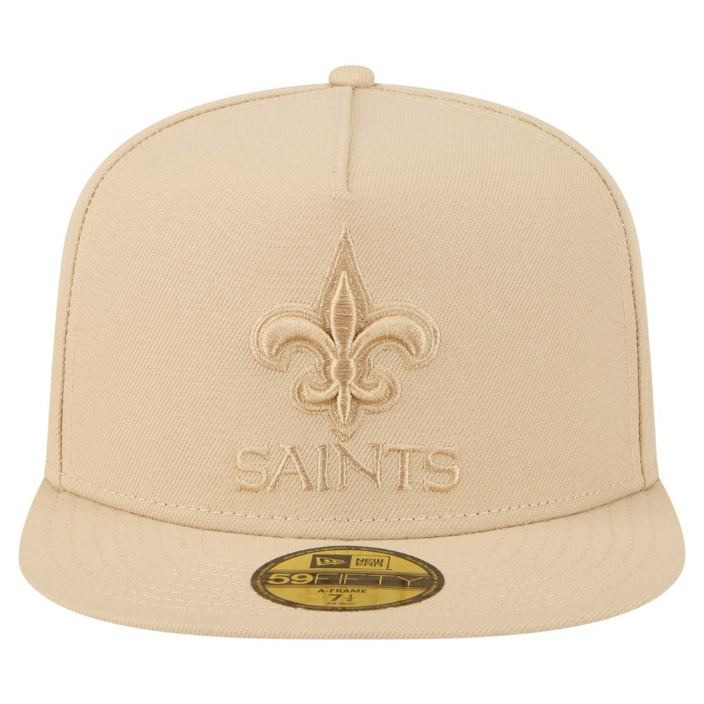 New Orleans Saints New Era Color Pack A-Frame 59FIFTY Fitted Hat Light Beige