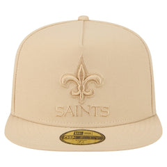 New Orleans Saints New Era Color Pack A-Frame 59FIFTY Fitted Hat Light Beige