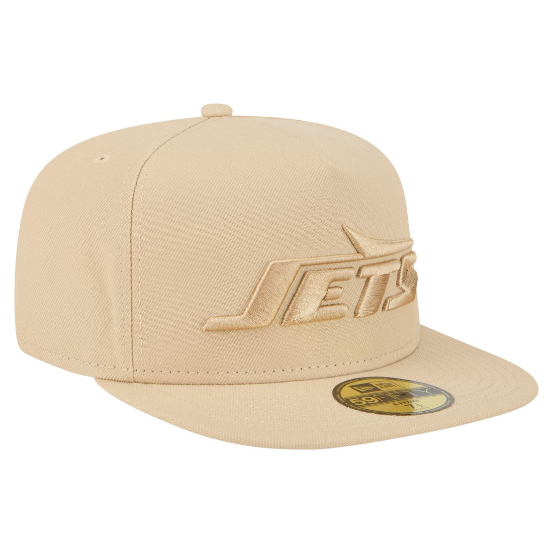New York Jets New Era Color Pack A-Frame 59FIFTY Fitted Hat Beige