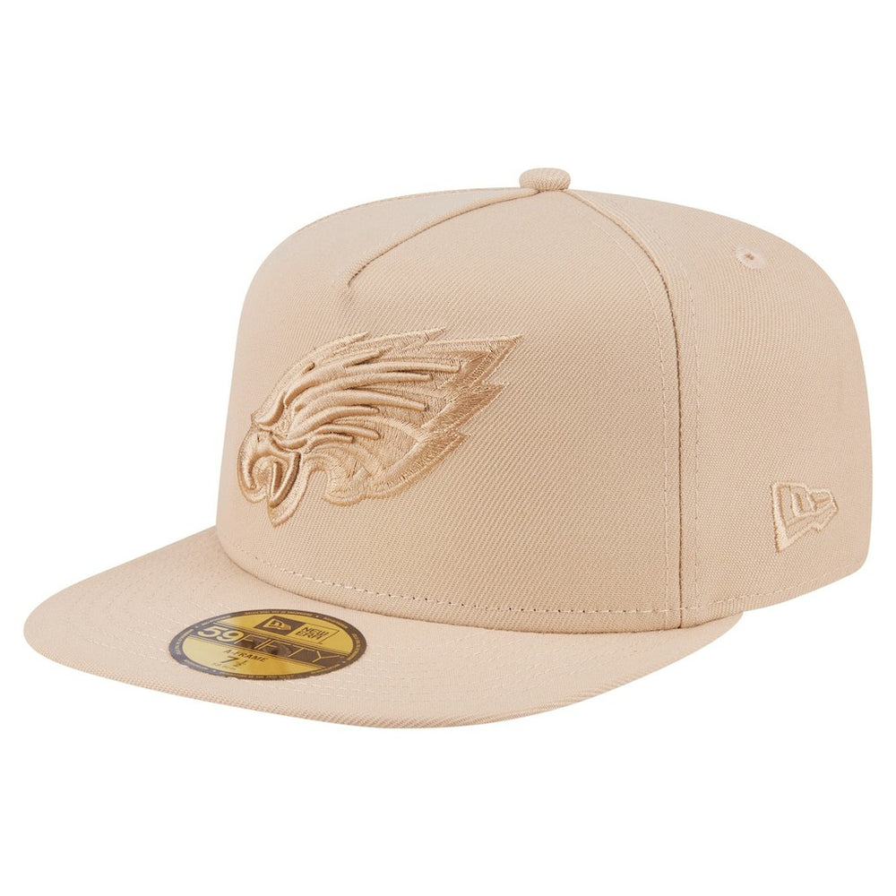 Philadelphia Eagles New Era Color Pack A-Frame 59FIFTY Fitted Hat Light Beige