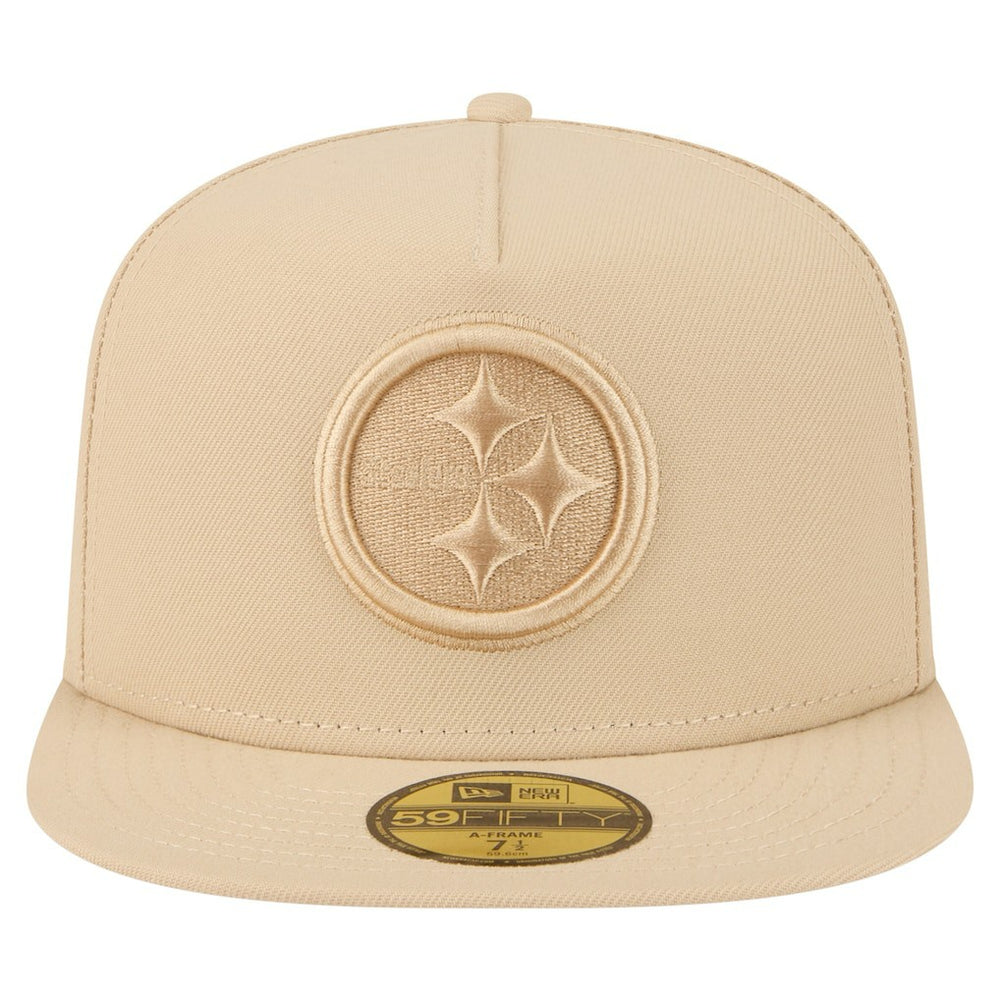 Pittsburgh Steelers New Era Color Pack A-Frame 59FIFTY Fitted Hat Beige