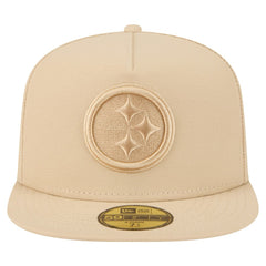 Pittsburgh Steelers New Era Color Pack A-Frame 59FIFTY Fitted Hat Beige