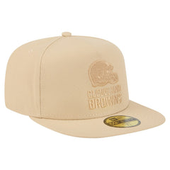 Cleveland Browns New Era Color Pack A-Frame 59FIFTY Fitted Hat Light Beige