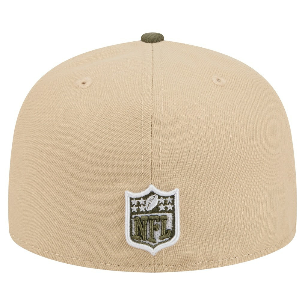 Washington Commanders New Era Color Pack A-Frame 59FIFTY Fitted Hat Beige/Olive