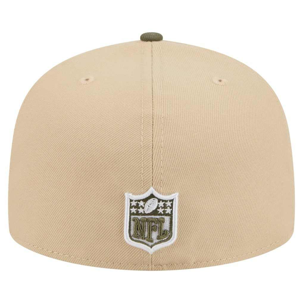 Kansas City Chiefs New Era Color Pack A-Frame 59FIFTY Fitted Hat Light Beige/Olive