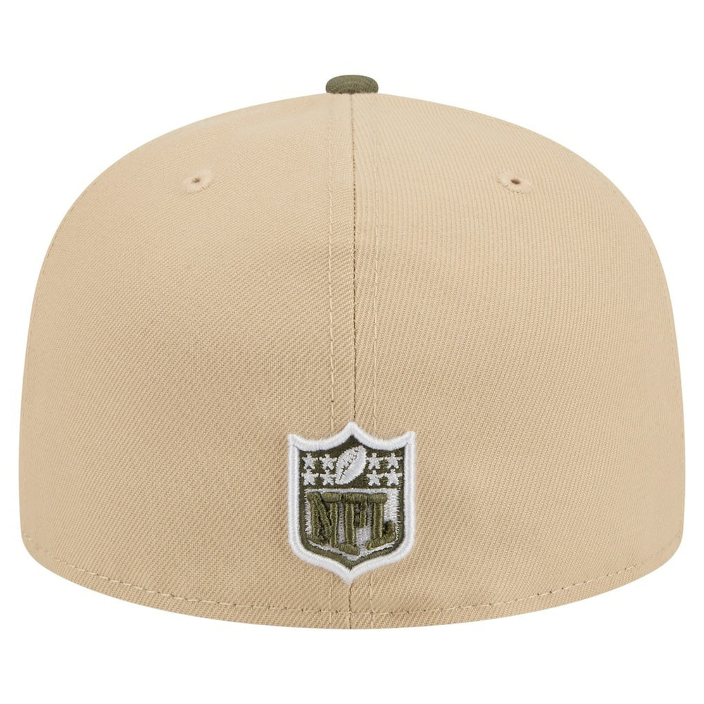 Minnesota Vikings New Era Color Pack A-Frame 59FIFTY Fitted Hat Light Beige/Olive