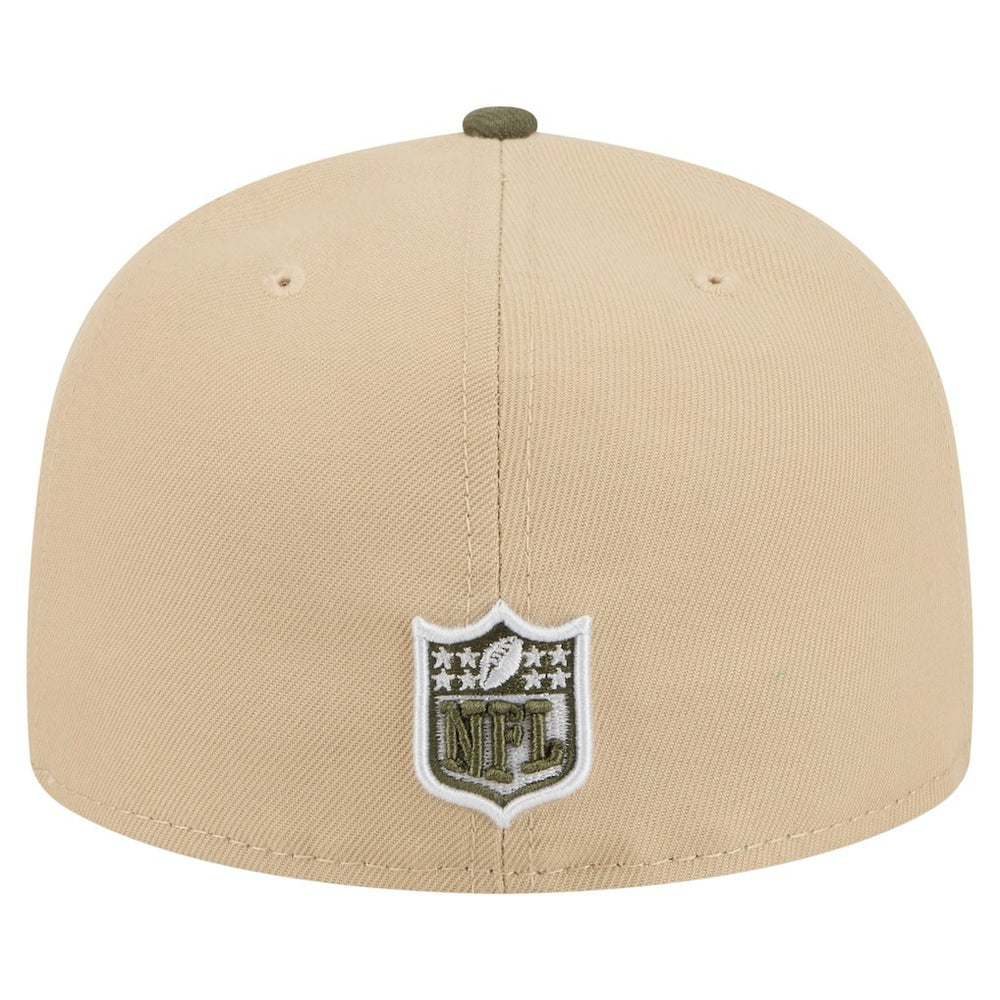 Detroit Lions New Era Color Pack A-Frame 59FIFTY Fitted Hat Beige/Olive