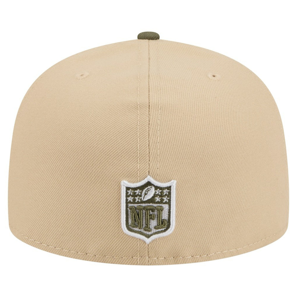 Cleveland Browns New Era Color Pack A-Frame 59FIFTY Fitted Hat Beige/Olive