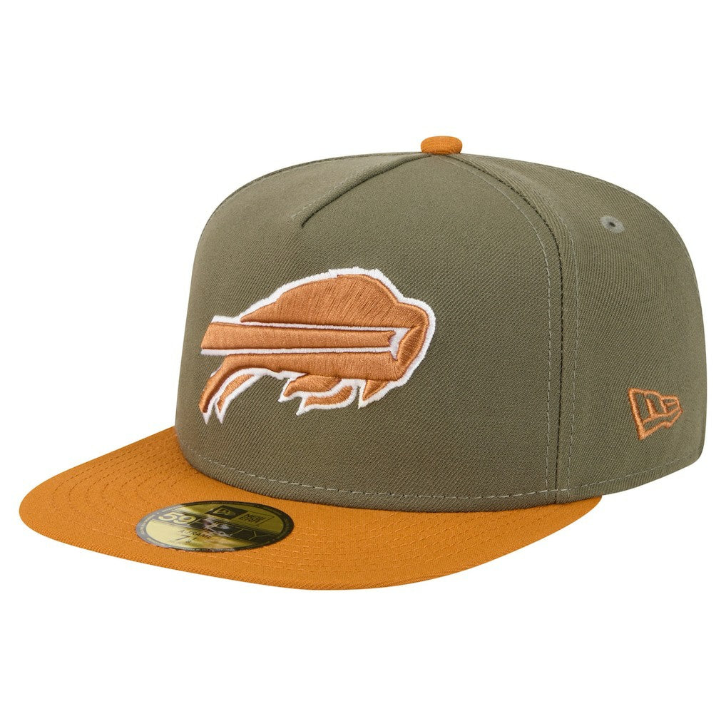 Buffalo Bills New Era Color Pack A-Frame 59FIFTY Fitted Hat Olive/Brown
