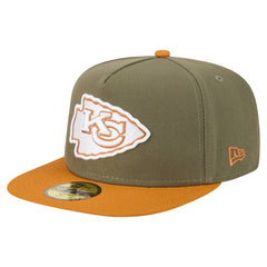 Kansas City Chiefs New Era Color Pack A-Frame 59FIFTY Fitted Hat Olive/Brown