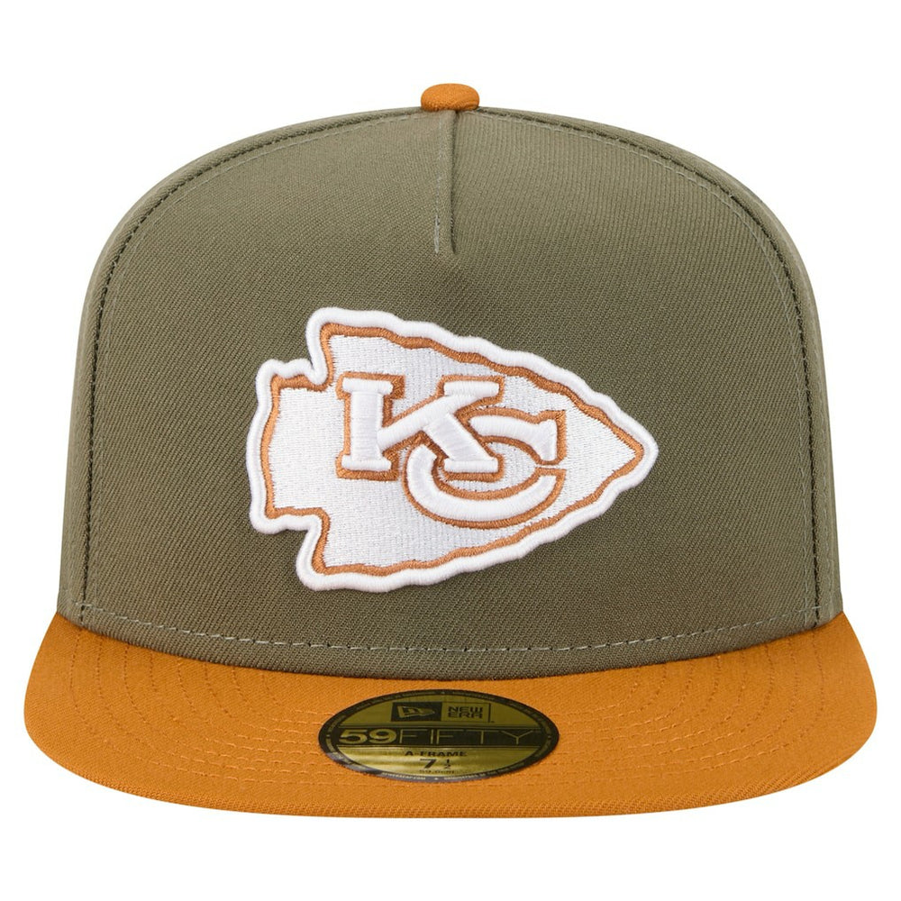 Kansas City Chiefs New Era Color Pack A-Frame 59FIFTY Fitted Hat Olive/Brown