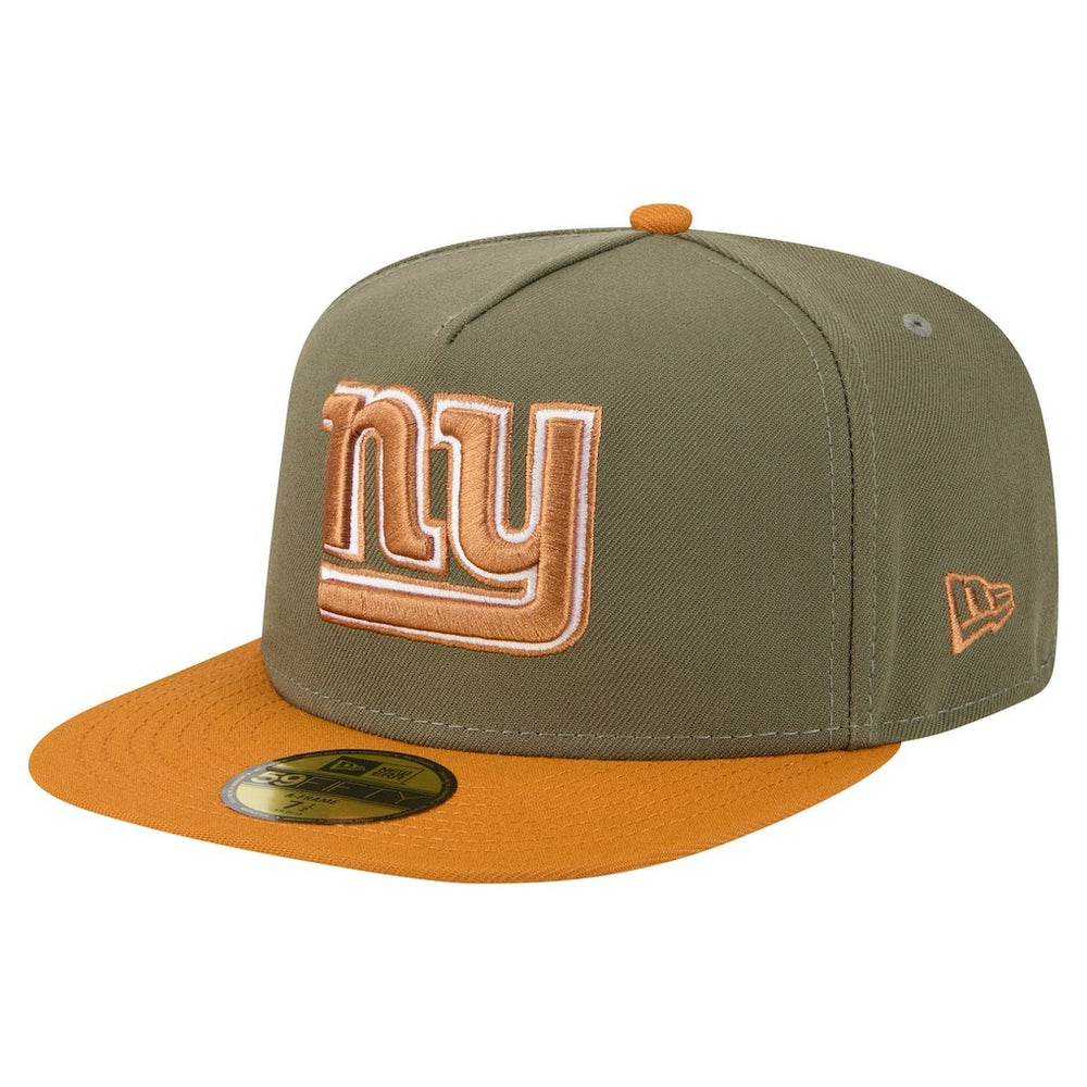 New York Giants New Era Color Pack A-Frame 59FIFTY Fitted Hat Olive/Brown