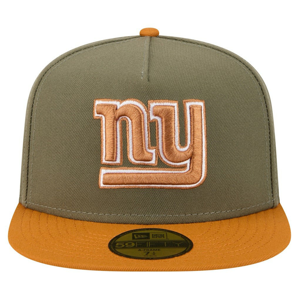 New York Giants New Era Color Pack A-Frame 59FIFTY Fitted Hat Olive/Brown