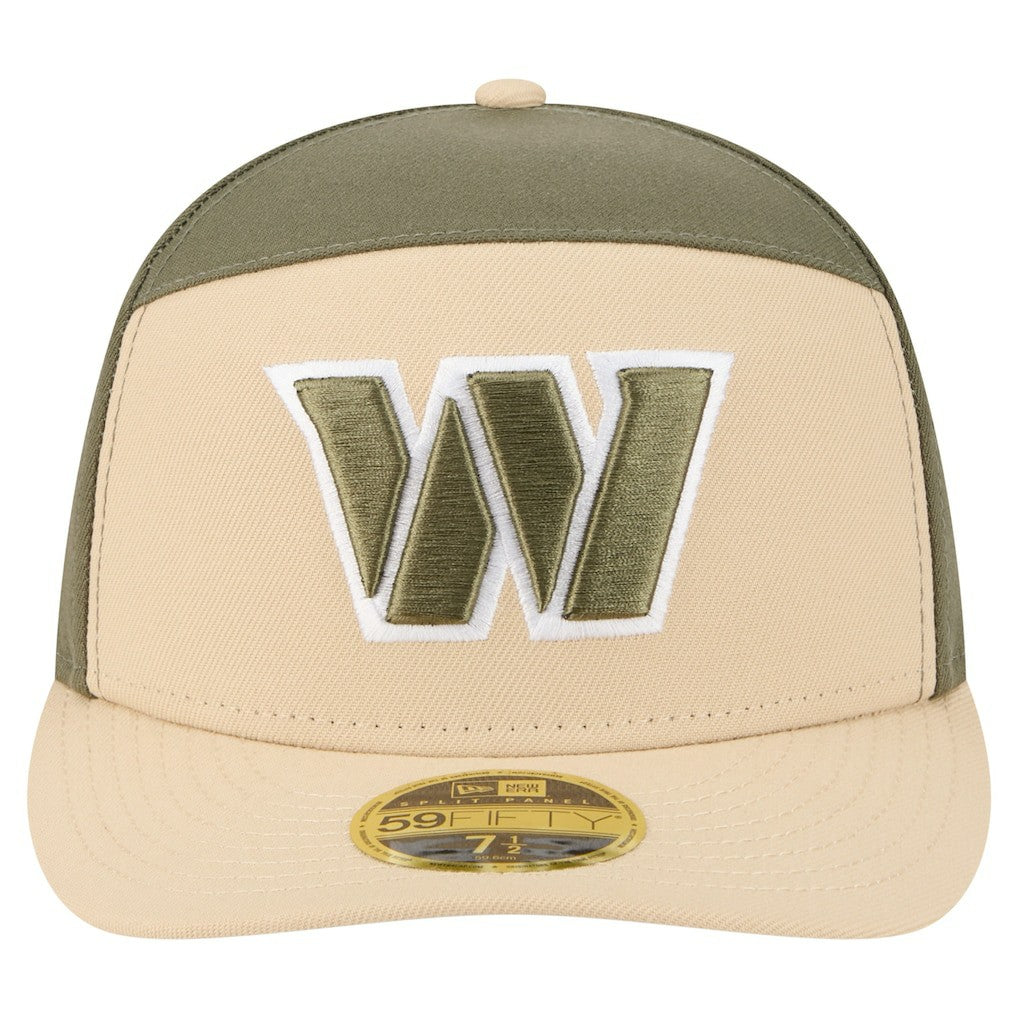 Washington Commanders New Era Two-Tone Color Pack Split Panel 59FIFTY Fitted Hat Light Beige/Olive