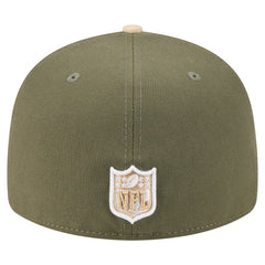 Washington Commanders New Era Two-Tone Color Pack Split Panel 59FIFTY Fitted Hat Light Beige/Olive